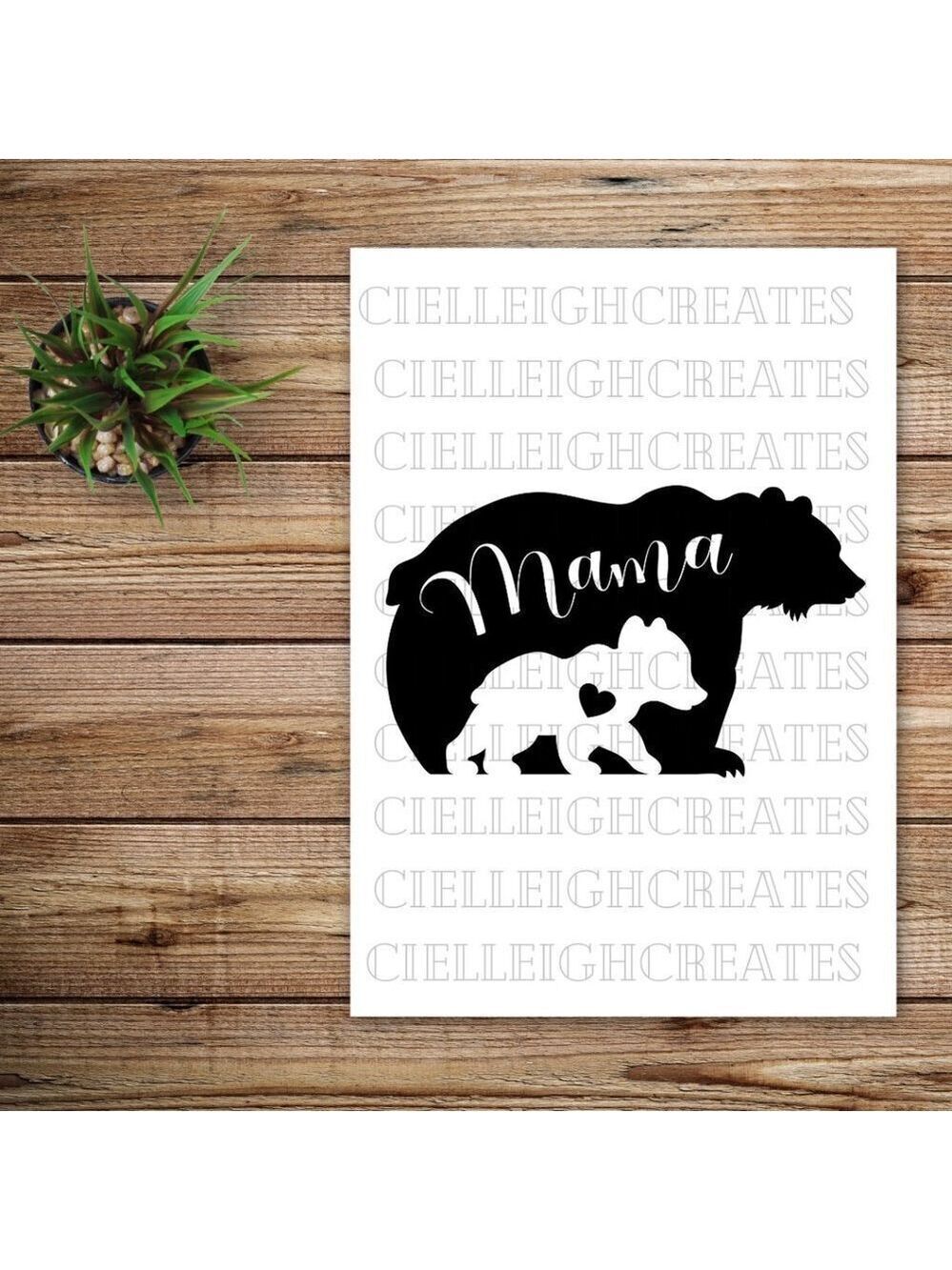 *2 for $20* Mama Bear and Cub Decal Sticker Handcrafted
